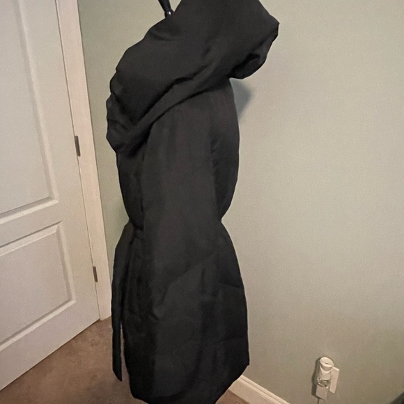 BCBGMaxAzria Black Puffer Jacket with Belt - Picture 2 of 5